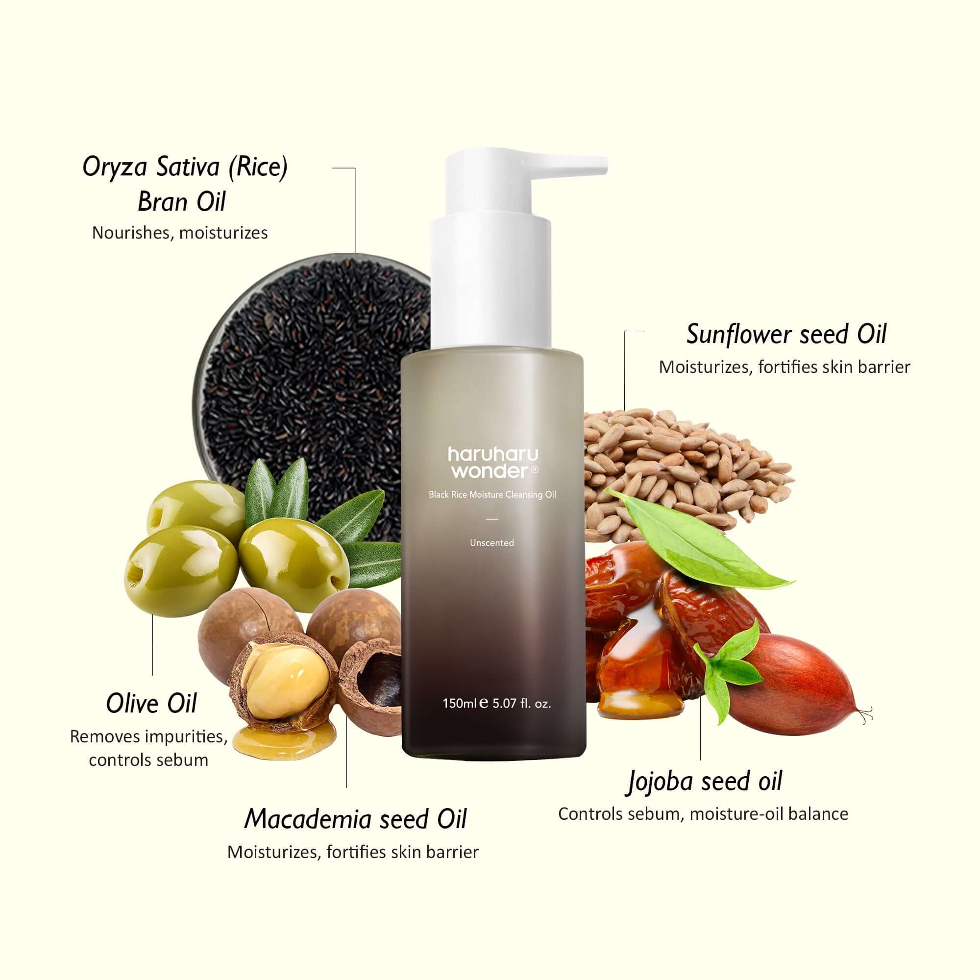 HARUHARU Wonder Black Rice Moisture Deep Cleansing Oil (150ml)