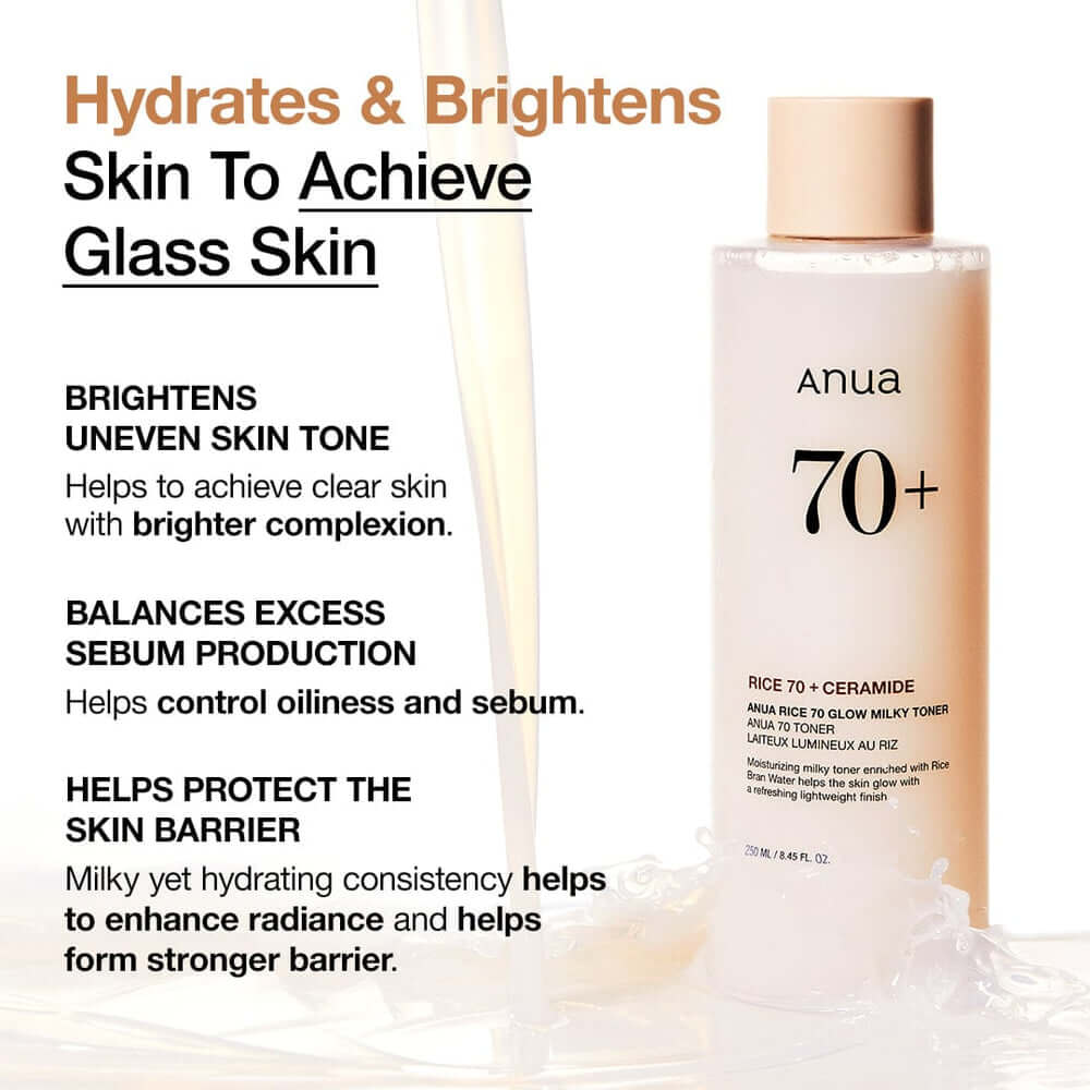 ANUA Rice 70 Glow Milky Toner (250ml)