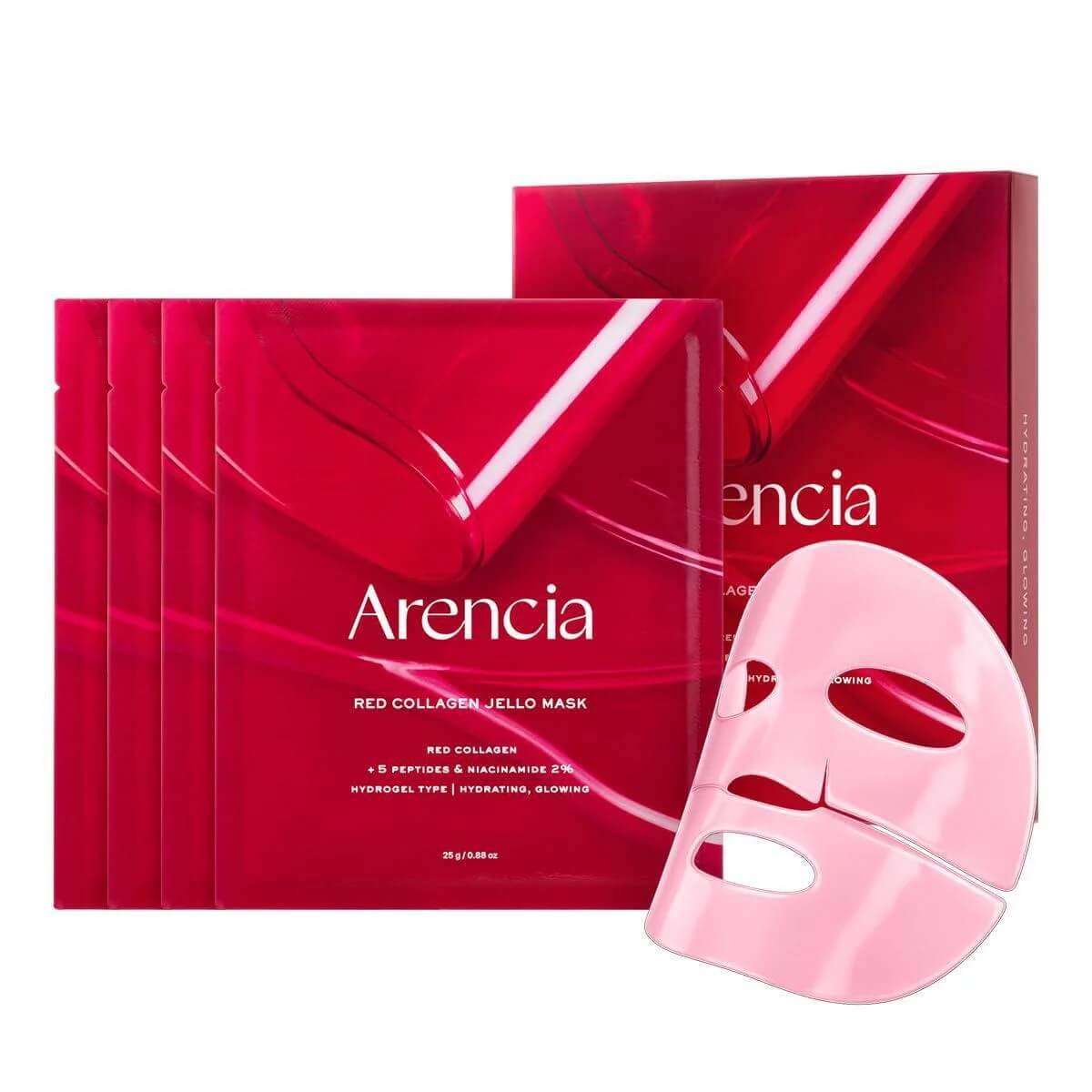 ARENCIA Red Collagen Jello Mask (1PC/4PCs)