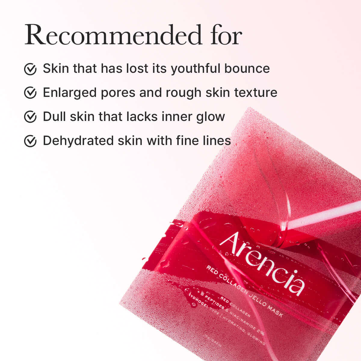 ARENCIA Red Collagen Jello Mask (1PC/4PCs)