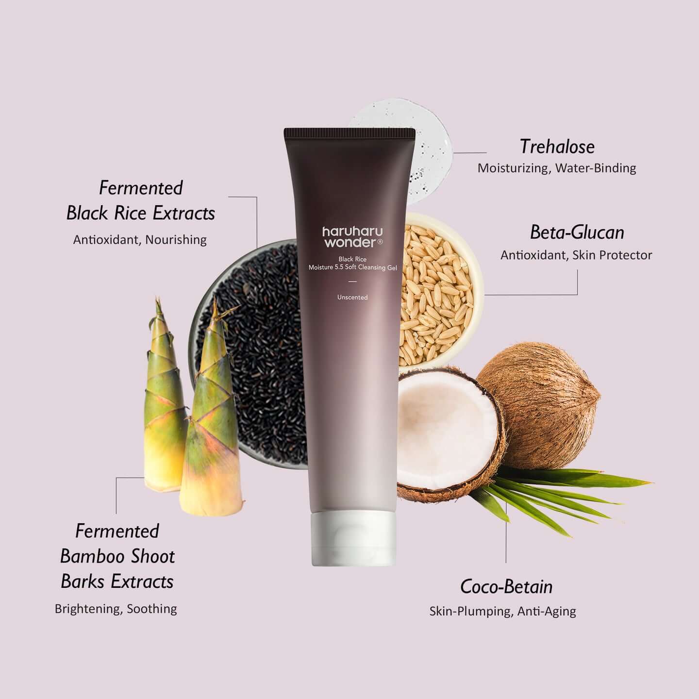 HARUHARU WONDER Black Rice Moisture 5.5 Soft Cleansing Gel (100ml)