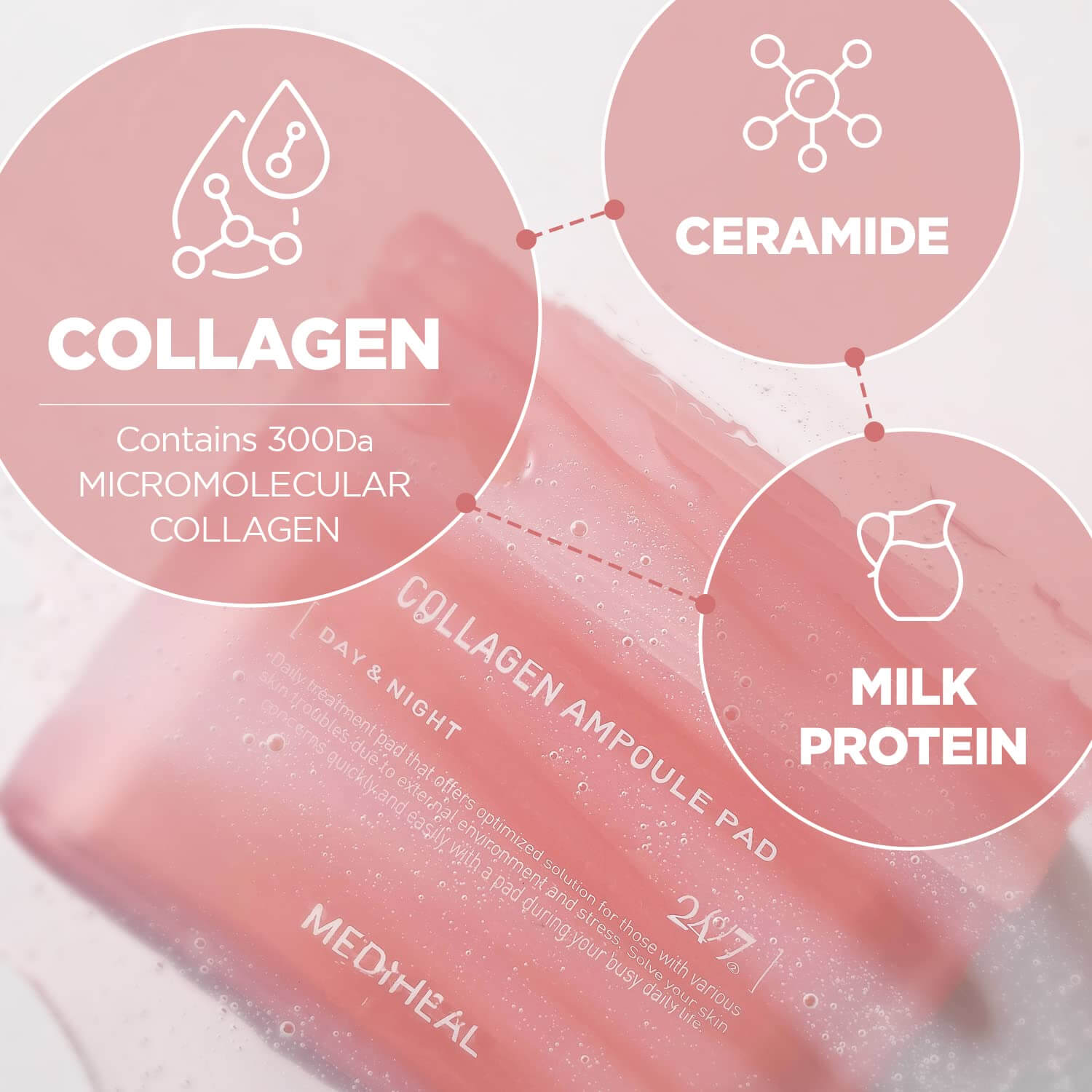 MEDIHEAL Collagen Ampoule Pad (100PCS)